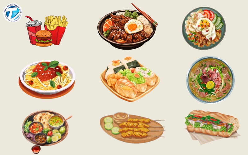 File vector chủ đề ẩm thực